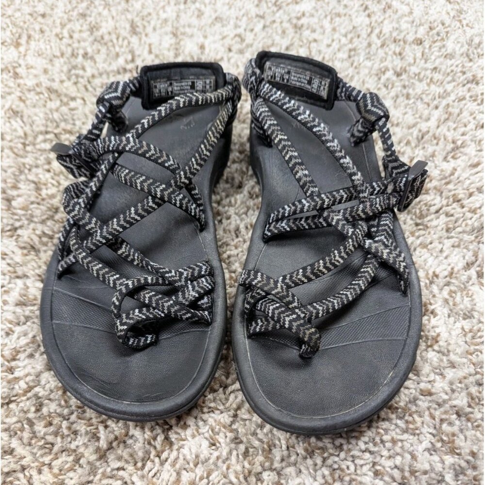 Viakix Sandals Women's US 8 EU 39 Black Strap Toe Loop Outdoor Strappy